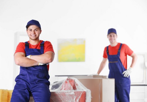 Office removals team planning a business move in Lambeth