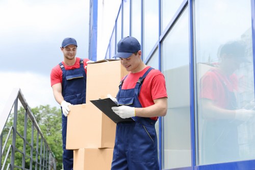 Removal team preparing a house move in Lambeth