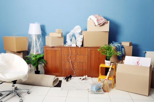 House removal team preparing a local move in Lambeth