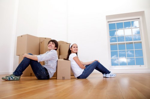 Professional movers loading household items for a Lambeth relocation