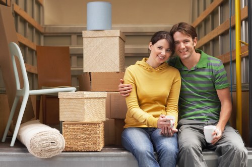 Furniture and boxes prepared for removals in Lambeth