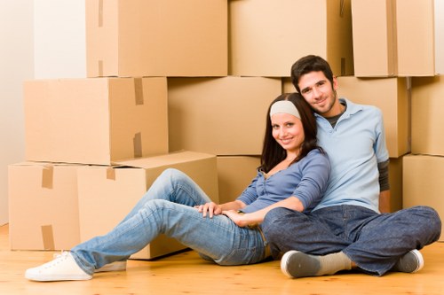 Packed household items ready for same day removals in Lambeth