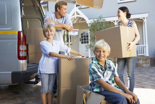 Careful loading of furniture for a student relocation in Lambeth
